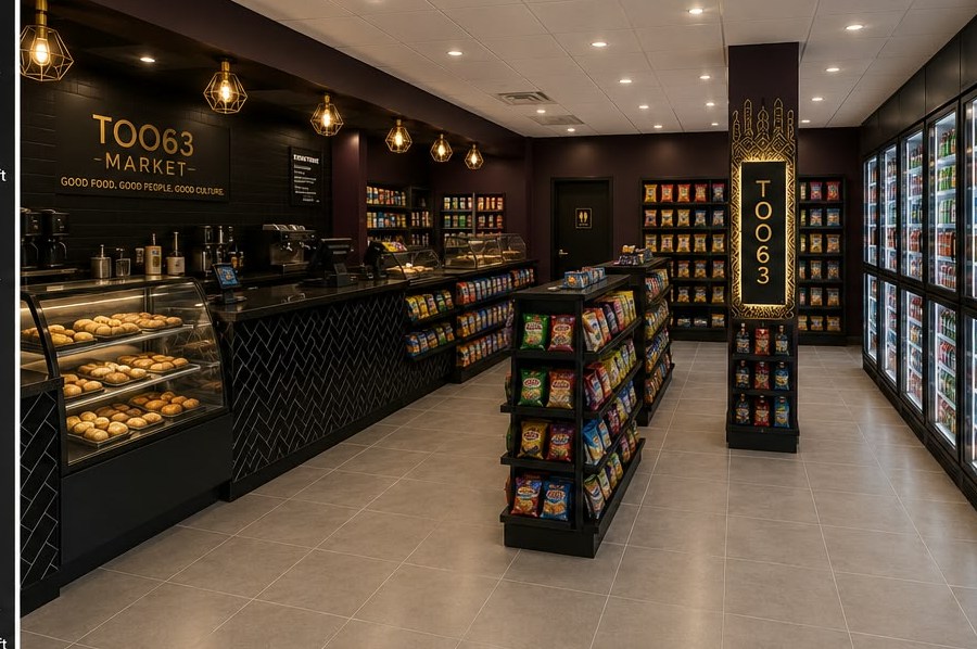 Coffee counter and fresh pastry case